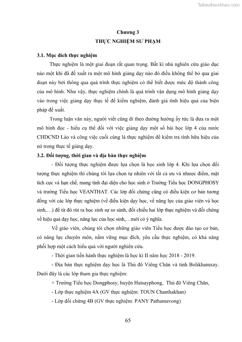 Luận văn thạc sĩ khoa học giáo dục Dạy học đọc hiểu cho học sinh lớp 4 nước CHDCND Lào theo định hướng phát triển năng lực - 7 Trang 73