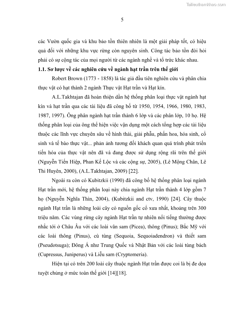 Luận văn thạc sĩ khoa học lâm nghiệp Nghiên cứu đặc điểm lâm học làm cơ sở khoa học bảo tồn loài Bách xanh núi đá Calocedrus rupestris Aver. H. Nguyen & L.K.Phan tại KBTTN Chạm Chu tỉnh Tuyên Quang - 1 Trang 11