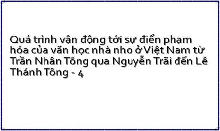 Quá trình vận động tới sự điển phạm hóa của văn học nhà nho ở Việt Nam từ Trần Nhân Tông qua Nguyễn Trãi đến Lê Thánh Tông - 4