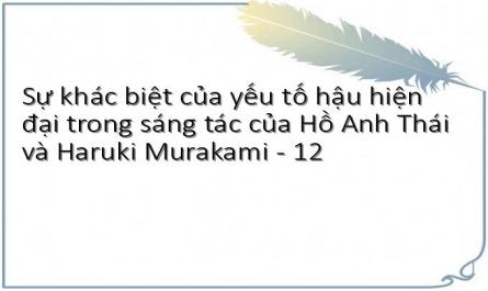 Con Người Với Bản Năng Tính Dục Trong Sáng Tác Của Haruki Murakami