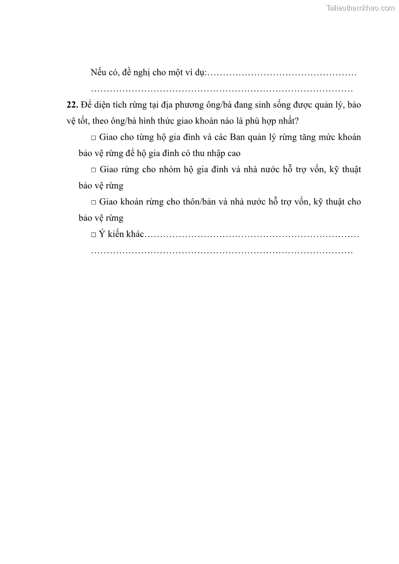 Luận văn thạc sĩ khoa học lâm nghiệp Đánh giá hiệu quả Chính sách chi trả dịch vụ môi trường rừng đến công tác quản lý bảo vệ rừng, cải thiện đời sống người dân Lưu vực Nhà máy thủy điện Cửa Đạt trên địa bàn tỉnh Thanh Hóa, giai đoạn từ 2012- 2016 - 9 Trang 97