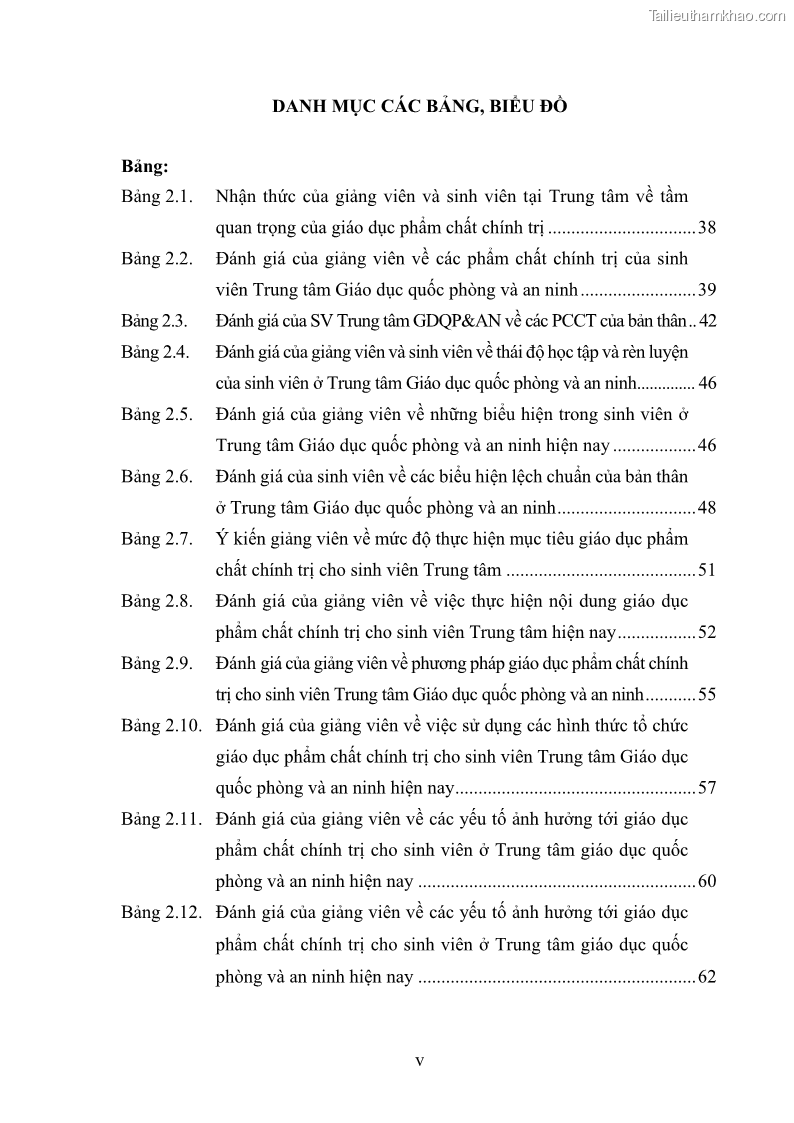 Luận văn thạc sĩ khoa học giáo dục Giáo dục phẩm chất chính trị cho sinh viên Trung tâm Giáo dục Quốc phòng và An ninh - Đại học Thái Nguyên - 1 Trang 10