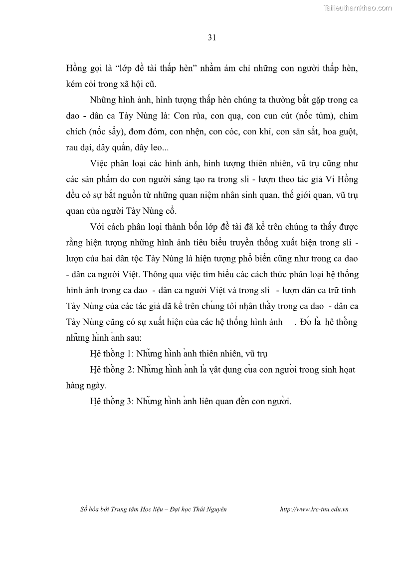 Luận văn thạc sĩ khoa học ngữ văn Khảo sát ý nghĩa hình ảnh trong ca dao - dân ca Tày - Nùng - 4 Trang 37