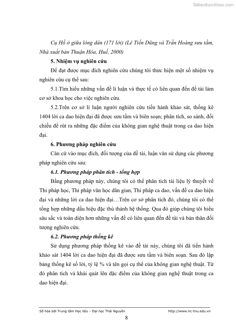 Luận văn thạc sĩ khoa học ngữ văn Không gian nghệ thuật trong ca dao hiện đại - 1 Trang 12