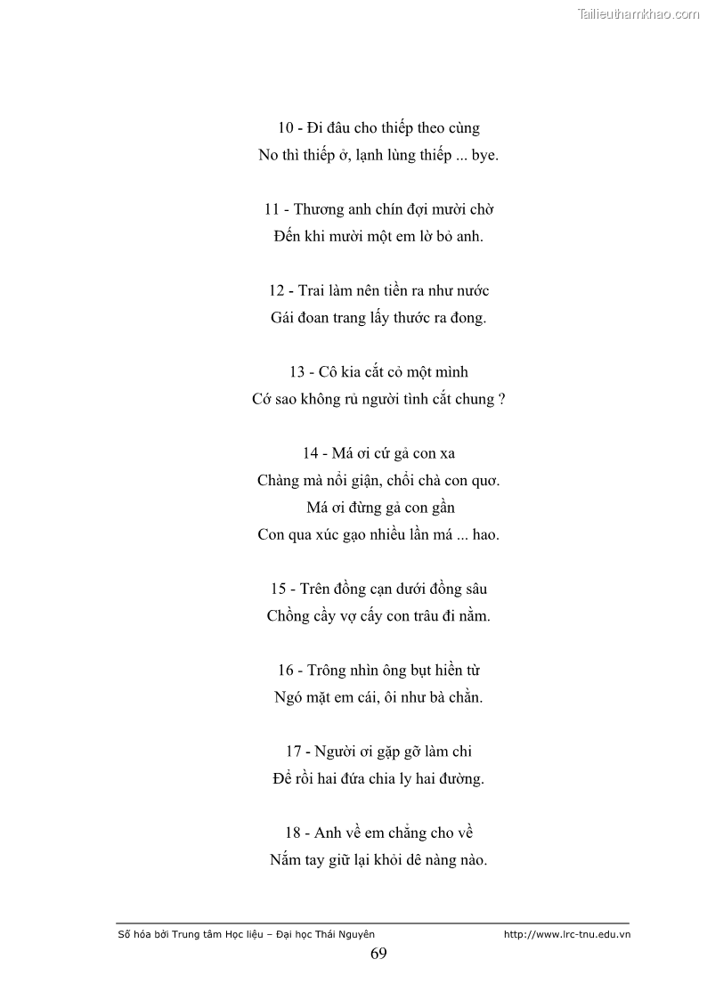 Luận văn thạc sĩ khoa học ngữ văn Không gian nghệ thuật trong ca dao hiện đại - 7 Trang 73