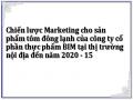 Chiến lược Marketing cho sản phẩm tôm đông lạnh của công ty cổ phần thực phẩm BIM tại thị trường nội địa đến năm 2020 - 15