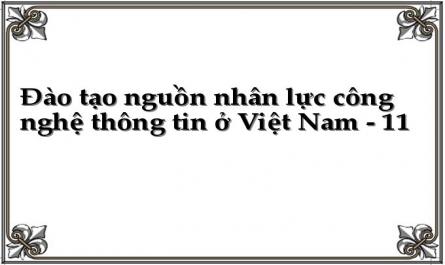 Đào tạo nguồn nhân lực công nghệ thông tin ở Việt Nam - 11