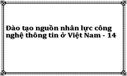 Đào tạo nguồn nhân lực công nghệ thông tin ở Việt Nam - 14