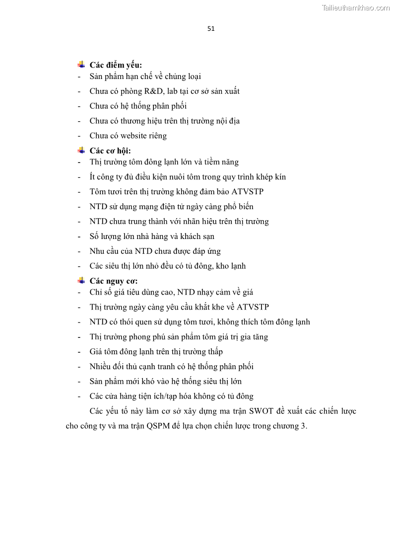 Luận văn thạc sĩ kinh tế Chiến lược Marketing cho sản phẩm tôm đông lạnh của công ty cổ phần thực phẩm BIM tại thị trường nội địa đến năm 2020 - 6 Trang 61