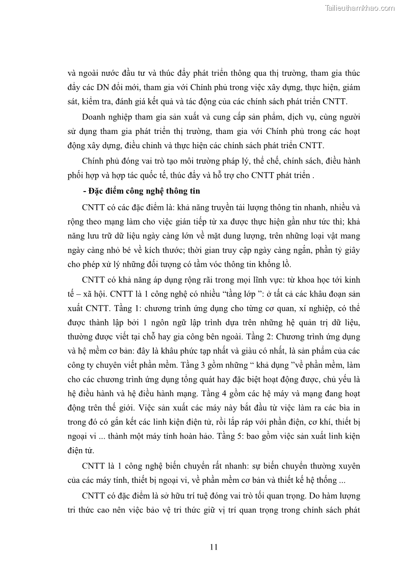 Luận văn thạc sĩ kinh tế Đào tạo nguồn nhân lực công nghệ thông tin ở Việt Nam - 1 Trang 11