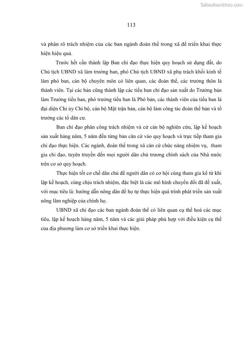 Luận văn thạc sĩ khoa học lâm nghiệp Nghiên cứu đề xuất quy hoạch sử dụng đất xã Trung Lý, huyện Mường Lát, tỉnh Thanh Hóa, giai đoạn 2013 - 2020 - 11 Trang 121