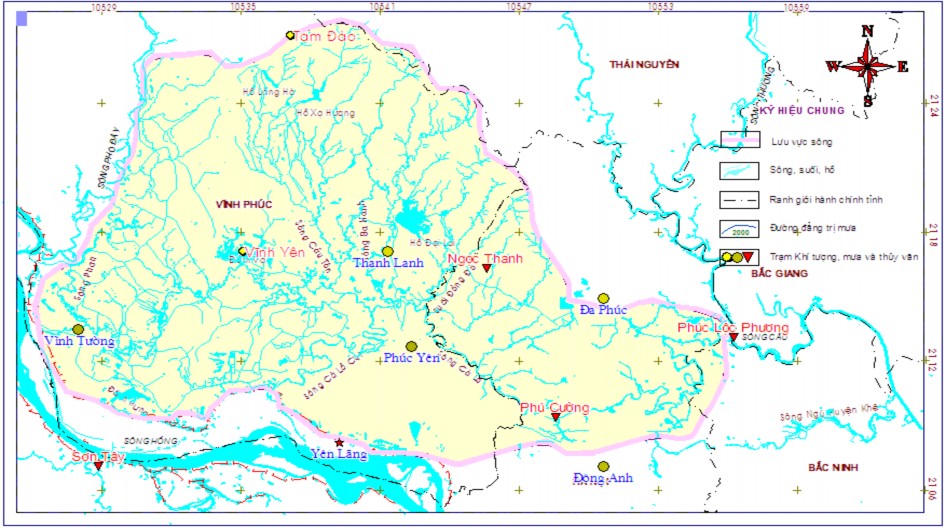 Hình 2 1 Bản đồ mạng lưới trạm đo mưa vùng nghiên cứu 31 1
