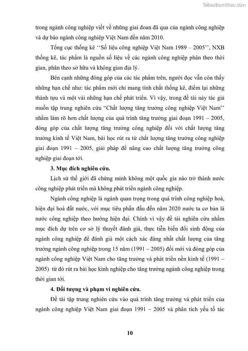 Luận văn thạc sĩ kinh tế chính trị Chất lượng tăng trưởng ngành công nghiệp Việt Nam - 1 Trang 11