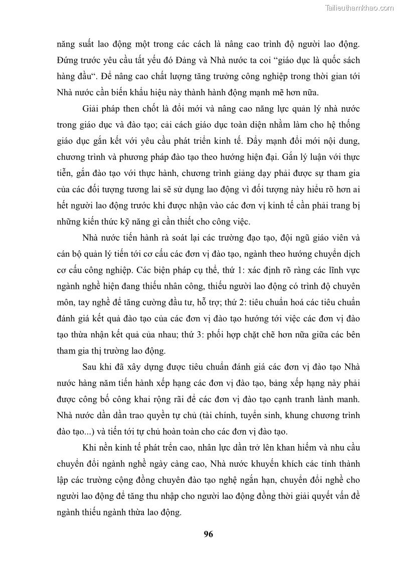 Luận văn thạc sĩ kinh tế chính trị Chất lượng tăng trưởng ngành công nghiệp Việt Nam - 9 Trang 97