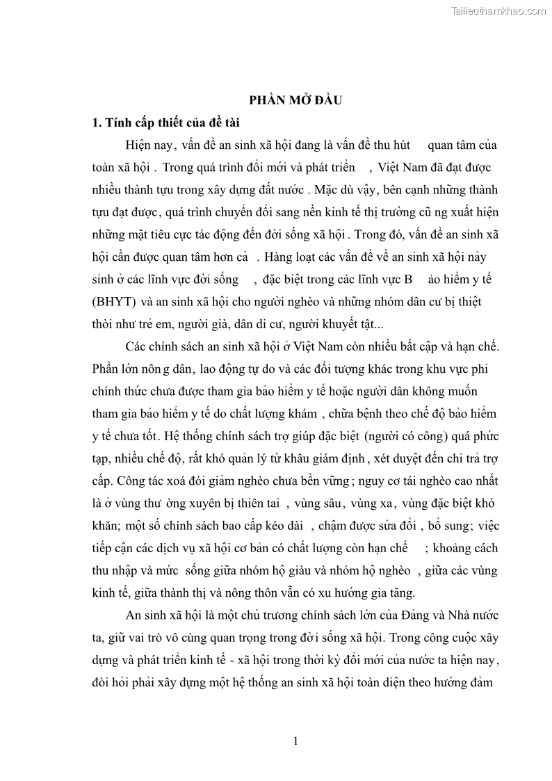Luận văn thạc sĩ kinh tế chính trị Chính sách an sinh xã hội đối với hộ nghèo trên địa bàn huyện Lệ Thủy, tỉnh Quảng Bình - 1 Trang 12
