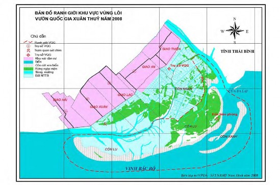 Hình 4 1 Bản đồ ranh giới VQG XT VQG là phần bãi bồi bao gồm một phần của 1