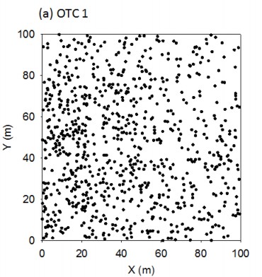 Hình 4 2 Phân bố của các cá thể cây trong 03 OTC nghiên cứu 2