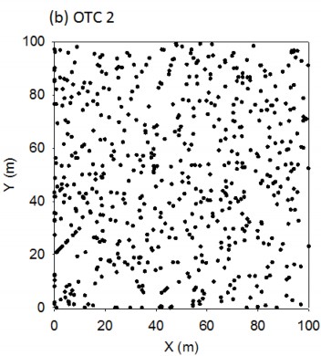 Hình 4 2 Phân bố của các cá thể cây trong 03 OTC nghiên cứu 3