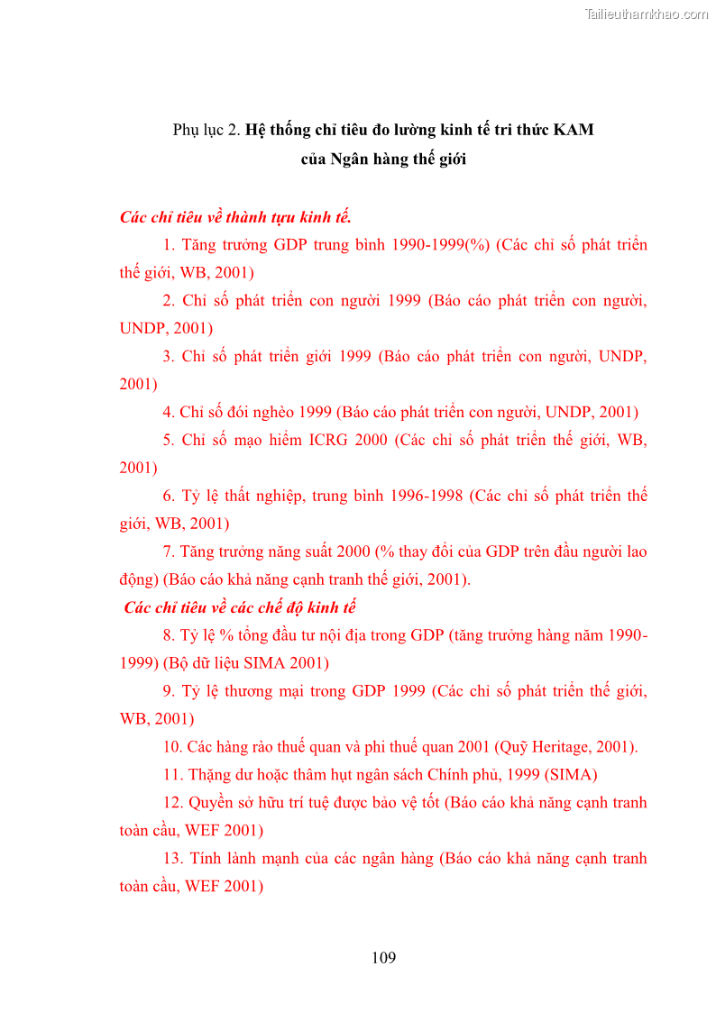 Luận văn thạc sĩ khoa học kinh tế Kinh tế tri thức và một số vấn đề đặt ra đối với Việt Nam - 10 Trang 109