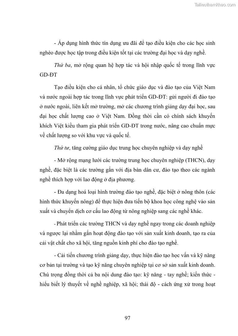 Luận văn thạc sĩ khoa học kinh tế Kinh tế tri thức và một số vấn đề đặt ra đối với Việt Nam - 9 Trang 97