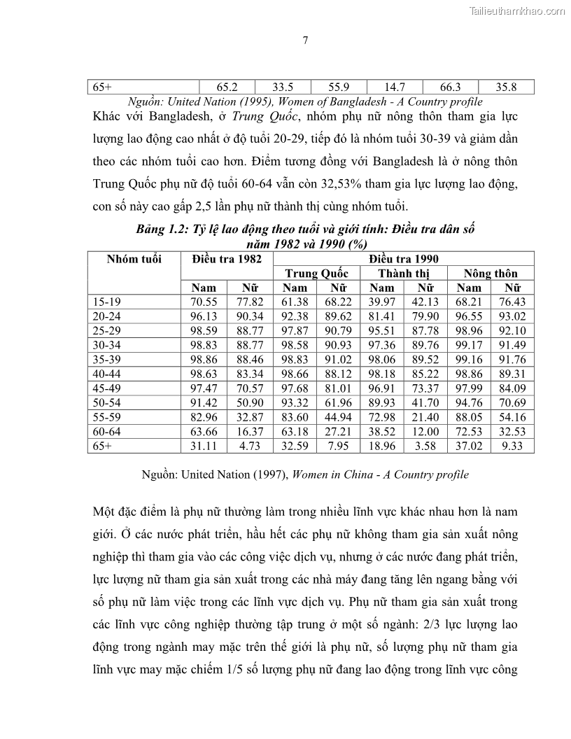 Luận văn thạc sĩ khoa học kinh tế Lao động nữ ở nông thôn Việt Nam - Thực trạng và giải pháp - 1 Trang 12