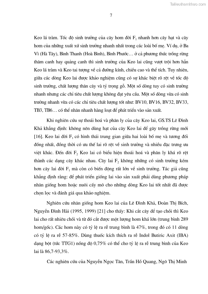 Luận văn thạc sĩ khoa học lâm nghiệp Bước đầu nghiên cứu một số nguyên nhân gây gãy ngang thân Keo lai Acacia Mangium x Acacia Auriculiformis ở Trạm thực nghiệm Hàm Yên, Tuyên Quang - 1 Trang 10