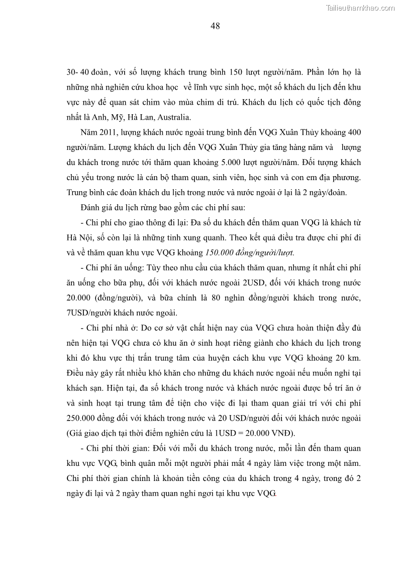 Luận văn thạc sĩ khoa học lâm nghiệp Bước đầu tiếp cận một số nguyên tắc trong quản lý hệ sinh thái rừng ngập mặn tại Vườn quốc gia Xuân Thủy - Nam Định - 5 Trang 49