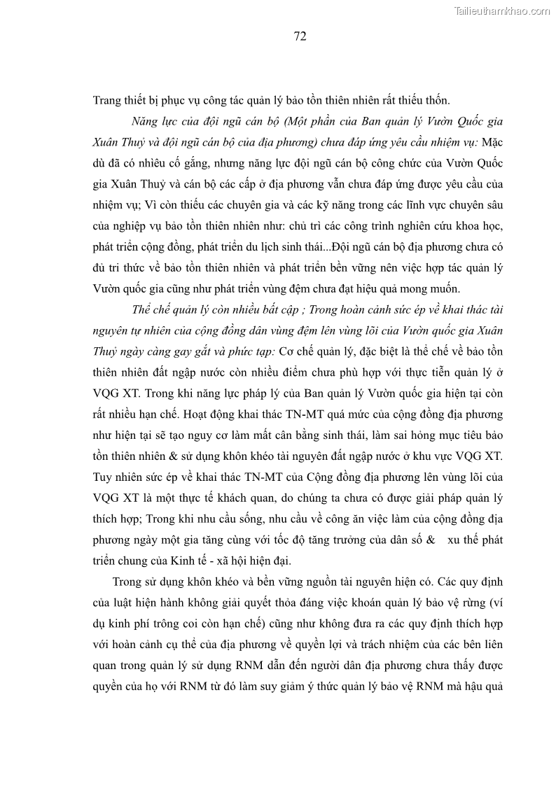 Luận văn thạc sĩ khoa học lâm nghiệp Bước đầu tiếp cận một số nguyên tắc trong quản lý hệ sinh thái rừng ngập mặn tại Vườn quốc gia Xuân Thủy - Nam Định - 7 Trang 73