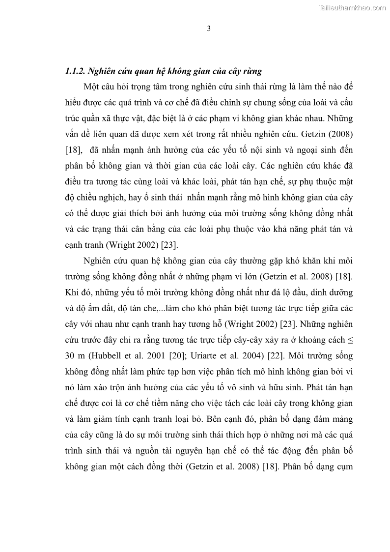 Luận văn thạc sĩ khoa học lâm nghiệp Đặc điểm cấu trúc loài cây gỗ trên hai trạng thái rừng nguyên sinh và thứ sinh ở VQG Cúc Phương, Ninh Bình - 1 Trang 10