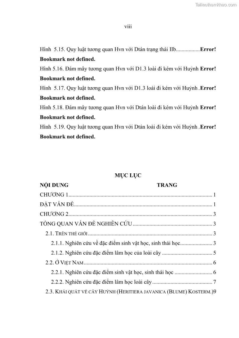 Luận văn thạc sĩ khoa học lâm nghiệp Đặc điểm lâm học của loài cây Huỷnh Heritiera javanica Blume Kosterm. phân bố tự nhiên tại Khu Bảo tồn thiên nhiên – Văn hóa Đồng Nai, tỉnh Đồng Nai - 1 Trang 12