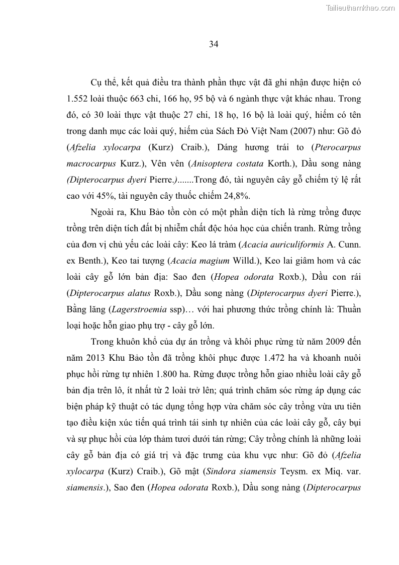 Luận văn thạc sĩ khoa học lâm nghiệp Đặc điểm lâm học của loài cây Huỷnh Heritiera javanica Blume Kosterm. phân bố tự nhiên tại Khu Bảo tồn thiên nhiên – Văn hóa Đồng Nai, tỉnh Đồng Nai - 5 Trang 49