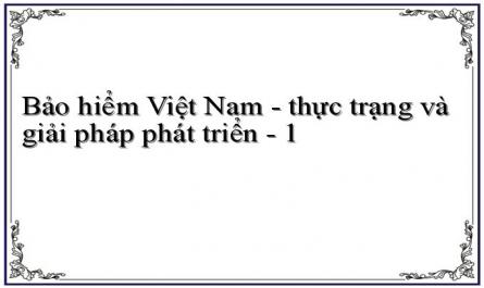 Bảo hiểm Việt Nam - thực trạng và giải pháp phát triển