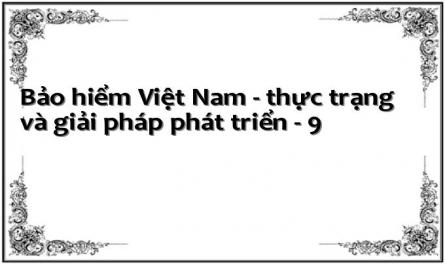 Bảo hiểm Việt Nam - thực trạng và giải pháp phát triển - 9