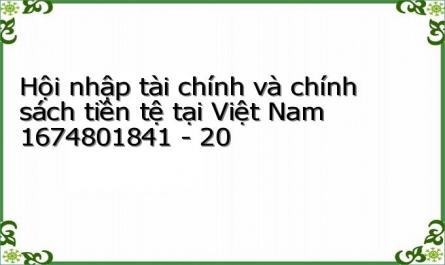 Mục Tiêu Trung Gian Của Chính Sách Tiền Tệ Việt Nam Giai Đoạn 2009 – 2019