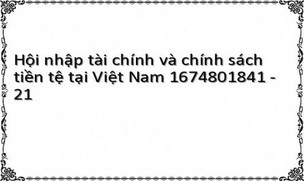 Đánh Giá Quá Trình Điều Hành Chính Sách Tiền Tệ Của Việt Nam