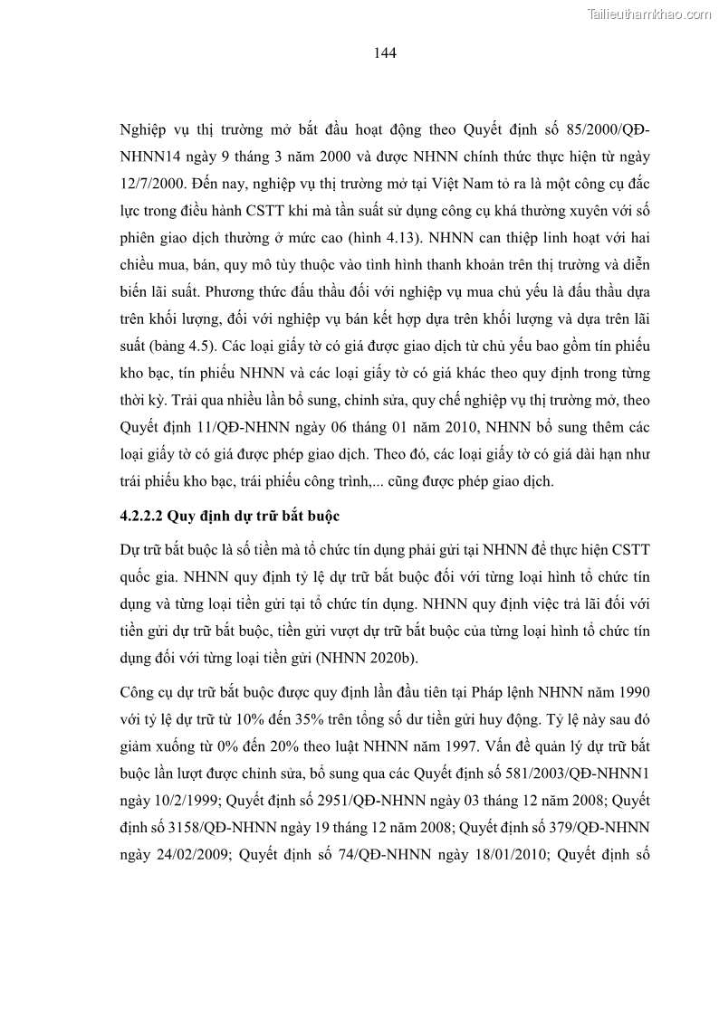 Luận án tiến sĩ Hội nhập tài chính và chính sách tiền tệ tại Việt Nam 1674801841 - 14 Trang 157