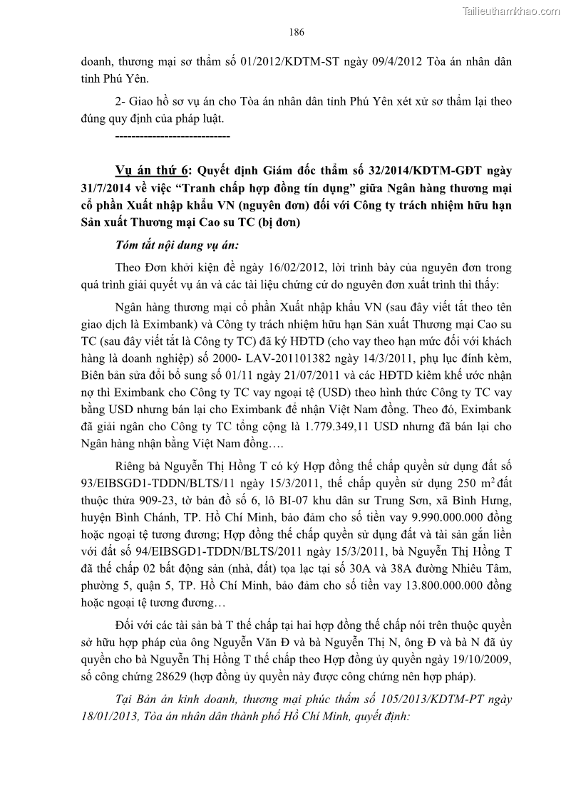 Luận án tiến sĩ Kinh tế Pháp luật Việt Nam về hợp đồng cho vay trong lĩnh vực tín dụng ngân hàng - 17 Trang 193
