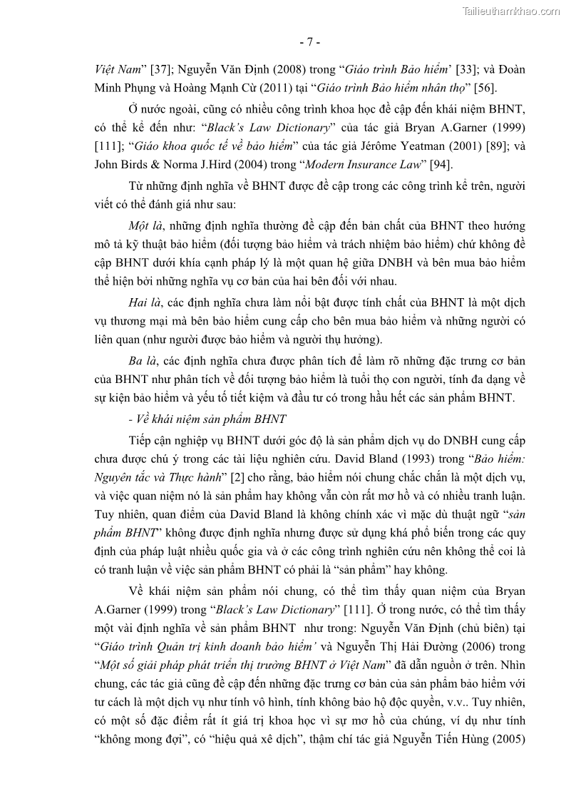 Luận án tiến sĩ luật học Pháp luật về kinh doanh bảo hiểm nhân thọ ở Việt Nam - Những vấn đề lý luận và thực tiễn - 1 Trang 12