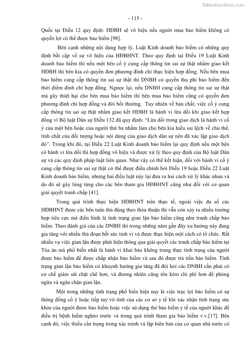 Luận án tiến sĩ luật học Pháp luật về kinh doanh bảo hiểm nhân thọ ở Việt Nam - Những vấn đề lý luận và thực tiễn - 10 Trang 120
