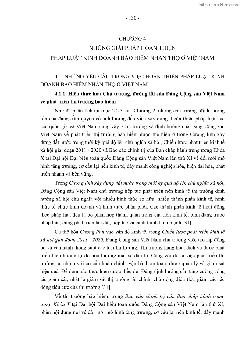 Luận án tiến sĩ luật học Pháp luật về kinh doanh bảo hiểm nhân thọ ở Việt Nam - Những vấn đề lý luận và thực tiễn - 12 Trang 135