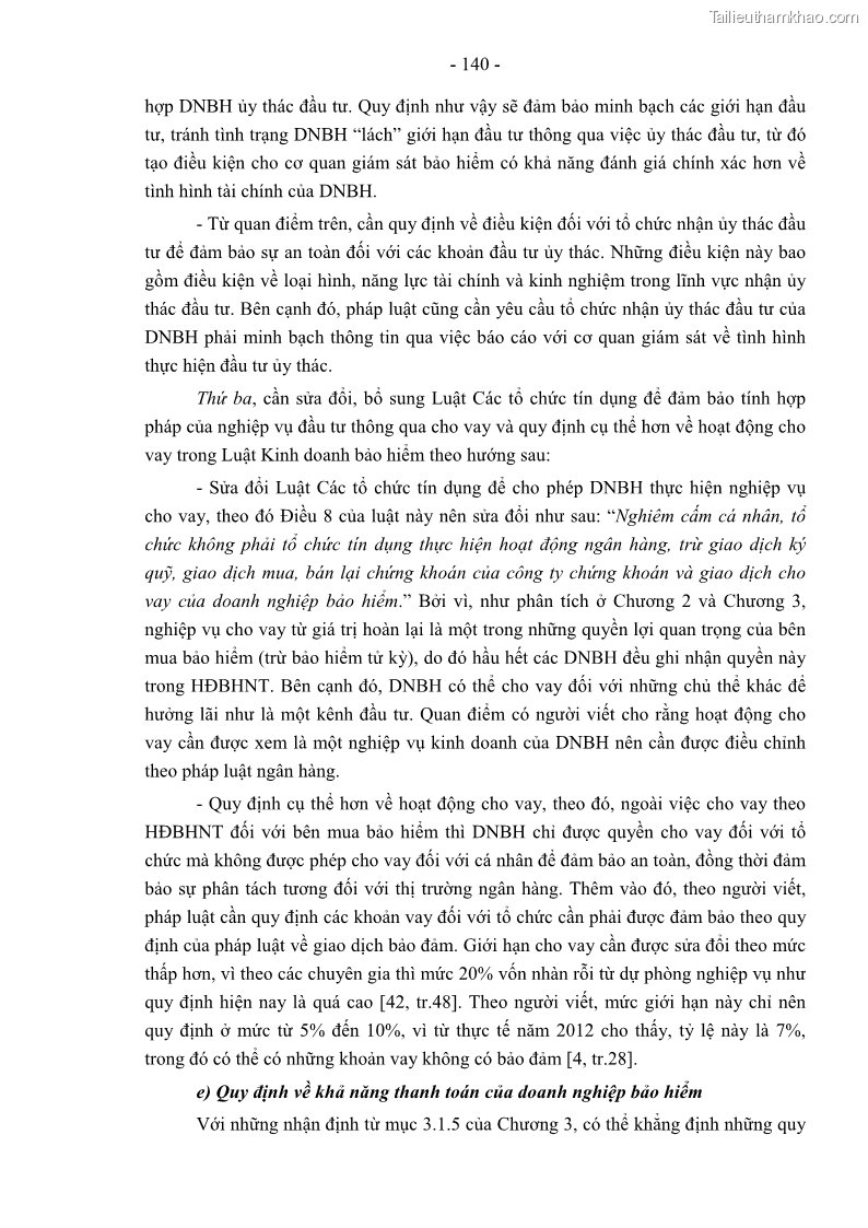Luận án tiến sĩ luật học Pháp luật về kinh doanh bảo hiểm nhân thọ ở Việt Nam - Những vấn đề lý luận và thực tiễn - 13 Trang 145