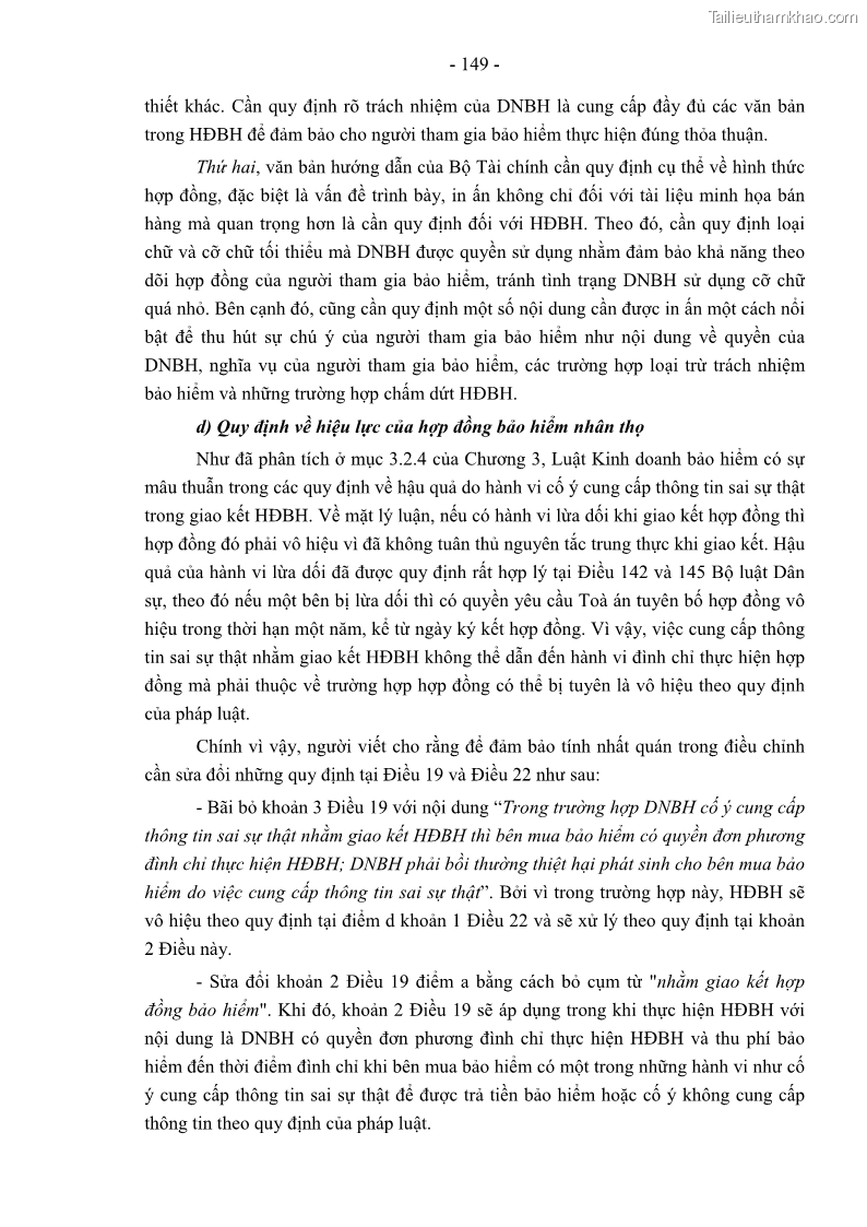 Luận án tiến sĩ luật học Pháp luật về kinh doanh bảo hiểm nhân thọ ở Việt Nam - Những vấn đề lý luận và thực tiễn - 13 Trang 154