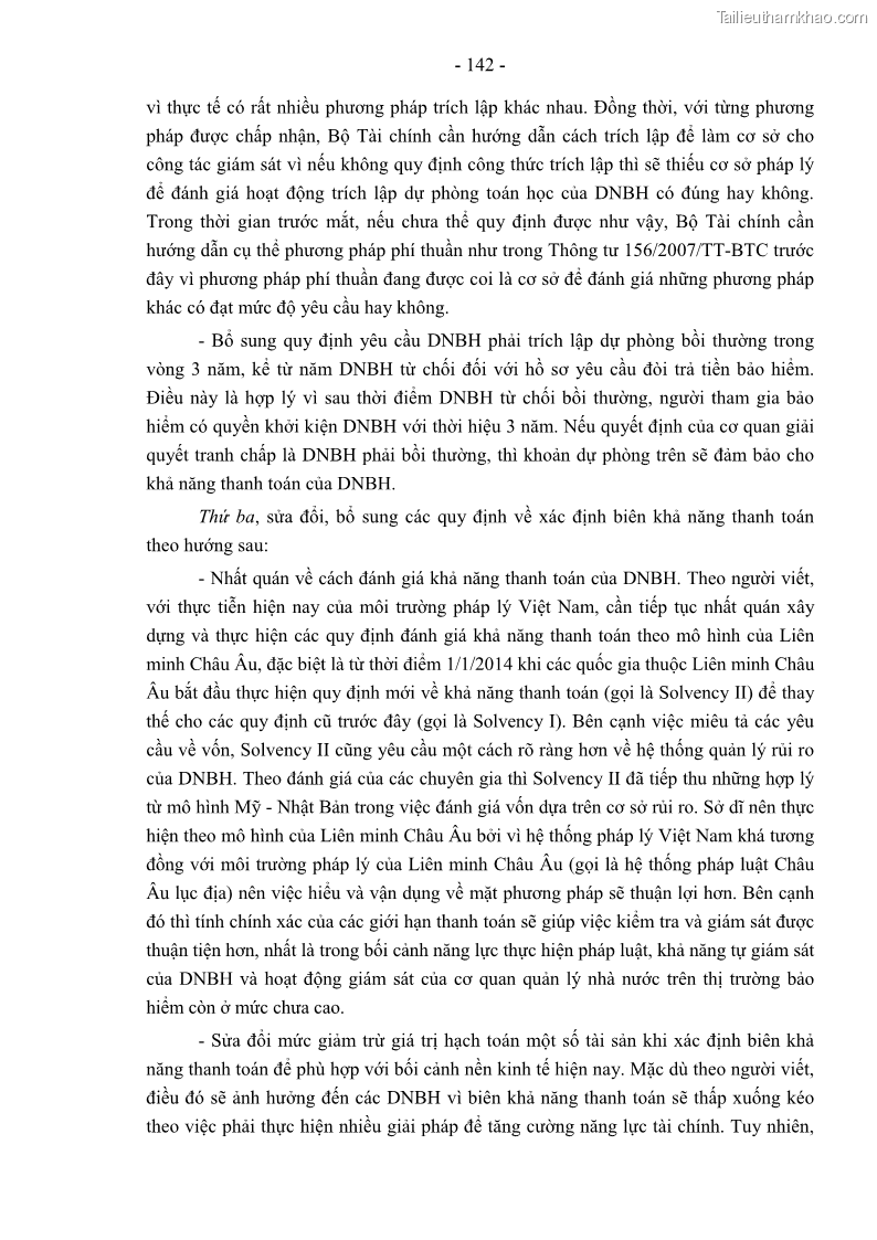 Luận án tiến sĩ luật học Pháp luật về kinh doanh bảo hiểm nhân thọ ở Việt Nam - Những vấn đề lý luận và thực tiễn - 13 Trang 147