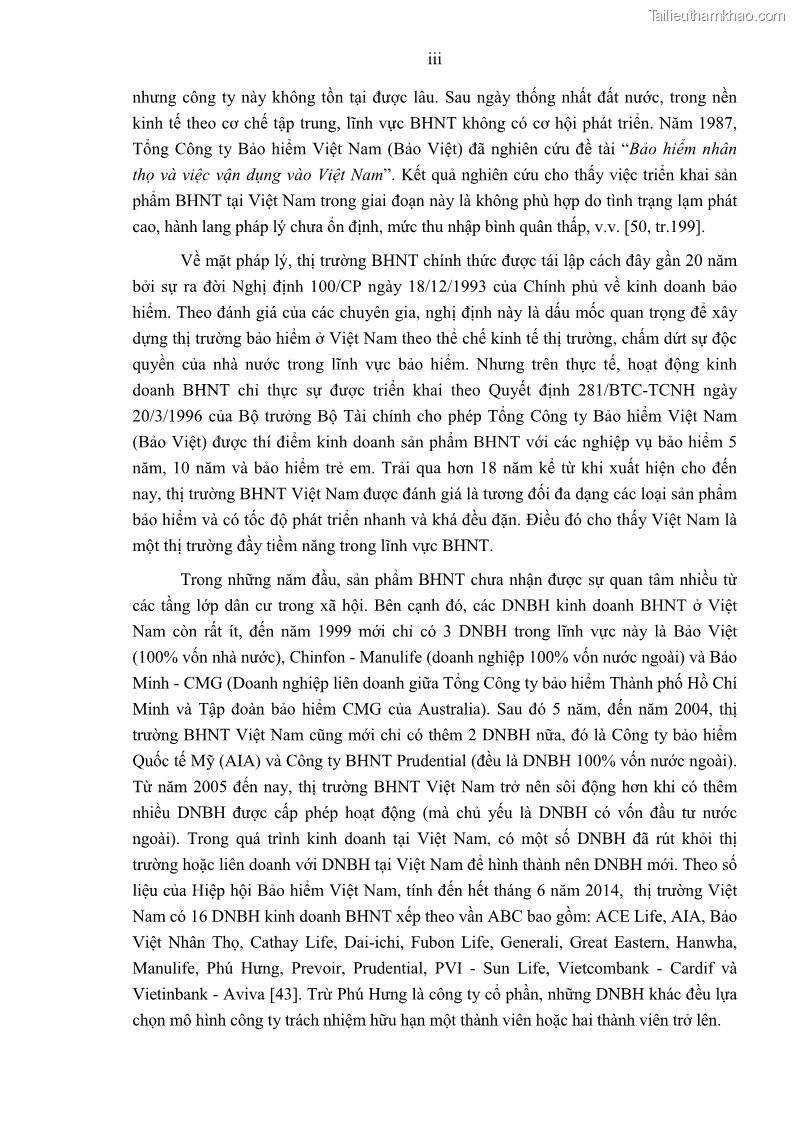 Luận án tiến sĩ luật học Pháp luật về kinh doanh bảo hiểm nhân thọ ở Việt Nam - Những vấn đề lý luận và thực tiễn - 14 Trang 166