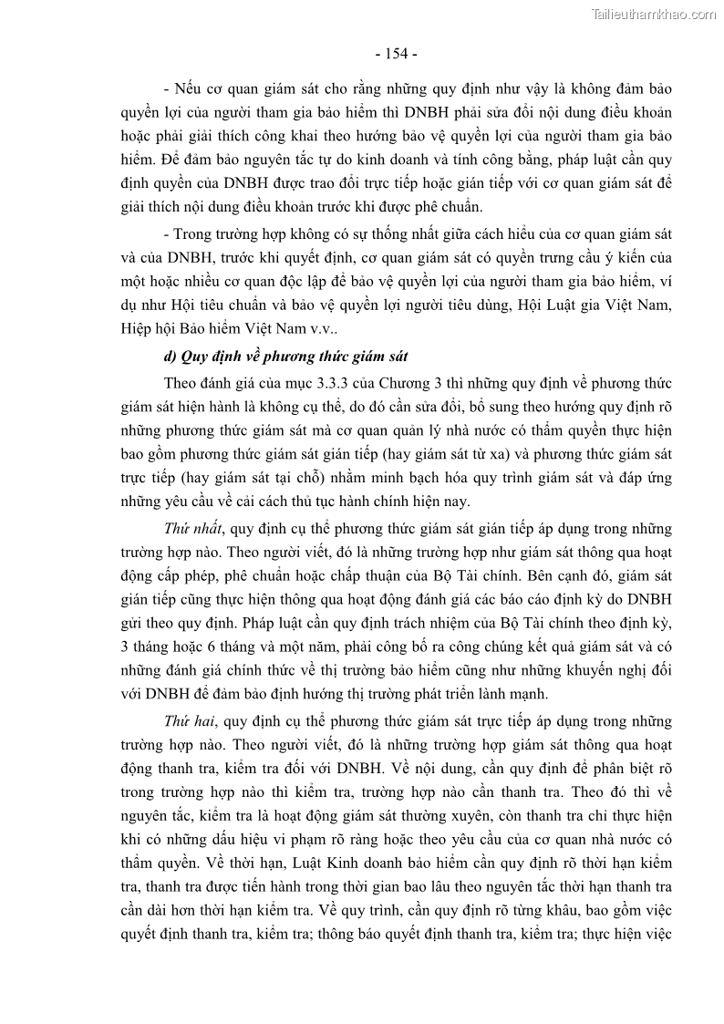 Luận án tiến sĩ luật học Pháp luật về kinh doanh bảo hiểm nhân thọ ở Việt Nam - Những vấn đề lý luận và thực tiễn - 14 Trang 159