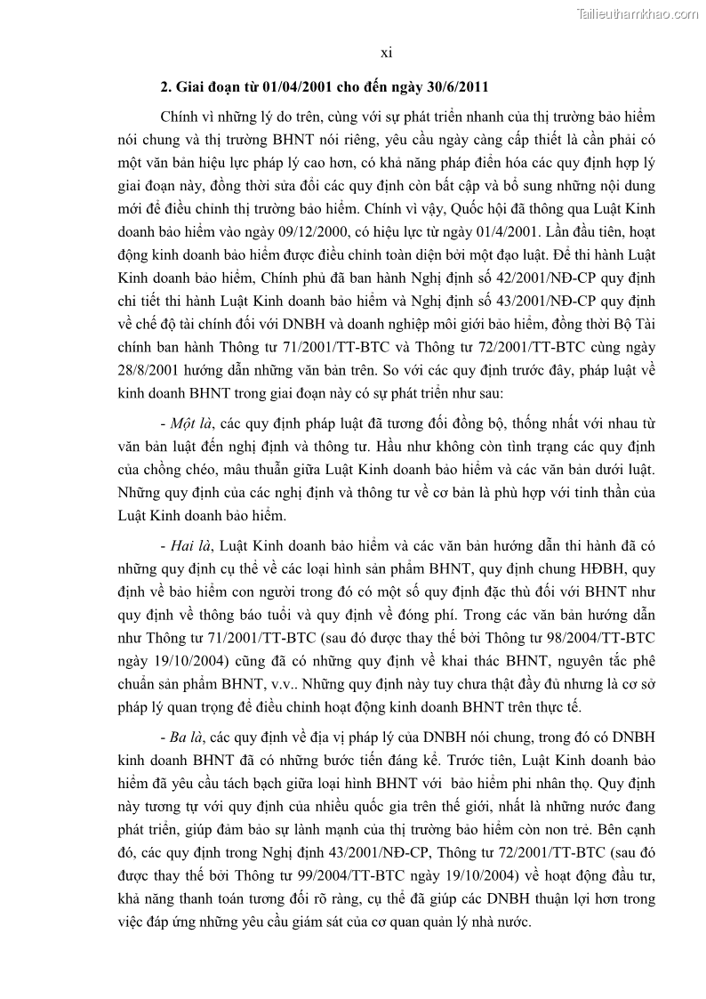 Luận án tiến sĩ luật học Pháp luật về kinh doanh bảo hiểm nhân thọ ở Việt Nam - Những vấn đề lý luận và thực tiễn - 15 Trang 174