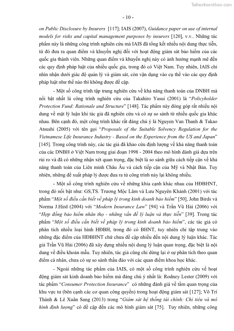 Luận án tiến sĩ luật học Pháp luật về kinh doanh bảo hiểm nhân thọ ở Việt Nam - Những vấn đề lý luận và thực tiễn - 2 Trang 15