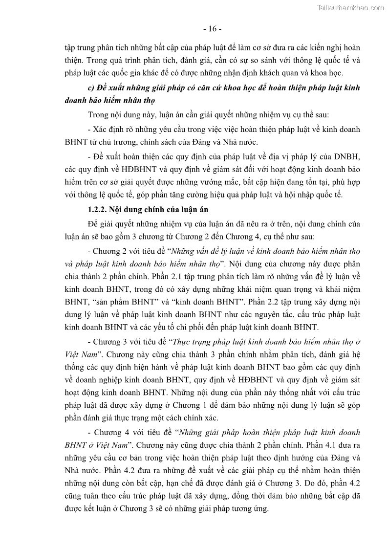 Luận án tiến sĩ luật học Pháp luật về kinh doanh bảo hiểm nhân thọ ở Việt Nam - Những vấn đề lý luận và thực tiễn - 2 Trang 21