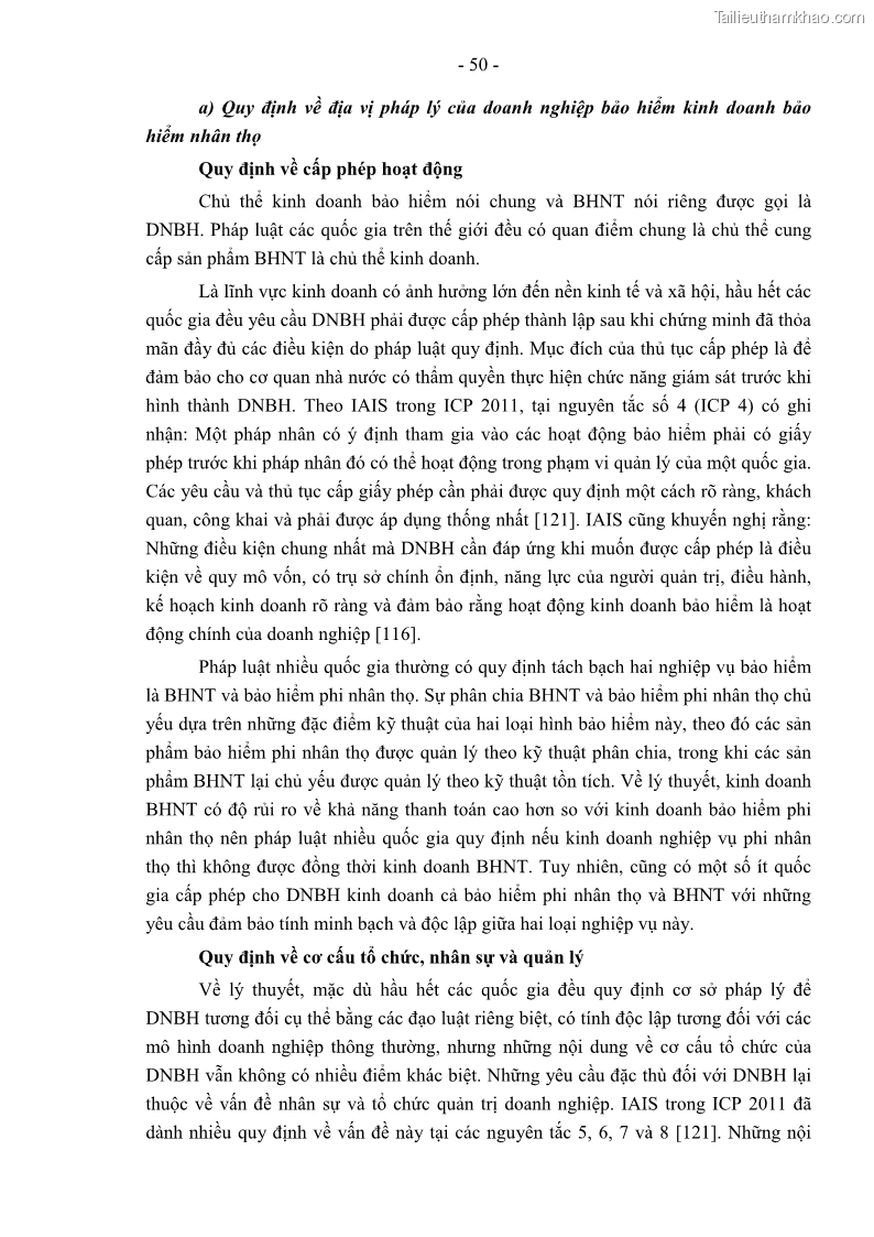 Luận án tiến sĩ luật học Pháp luật về kinh doanh bảo hiểm nhân thọ ở Việt Nam - Những vấn đề lý luận và thực tiễn - 5 Trang 55