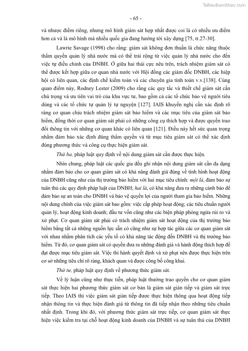 Luận án tiến sĩ luật học Pháp luật về kinh doanh bảo hiểm nhân thọ ở Việt Nam - Những vấn đề lý luận và thực tiễn - 6 Trang 70